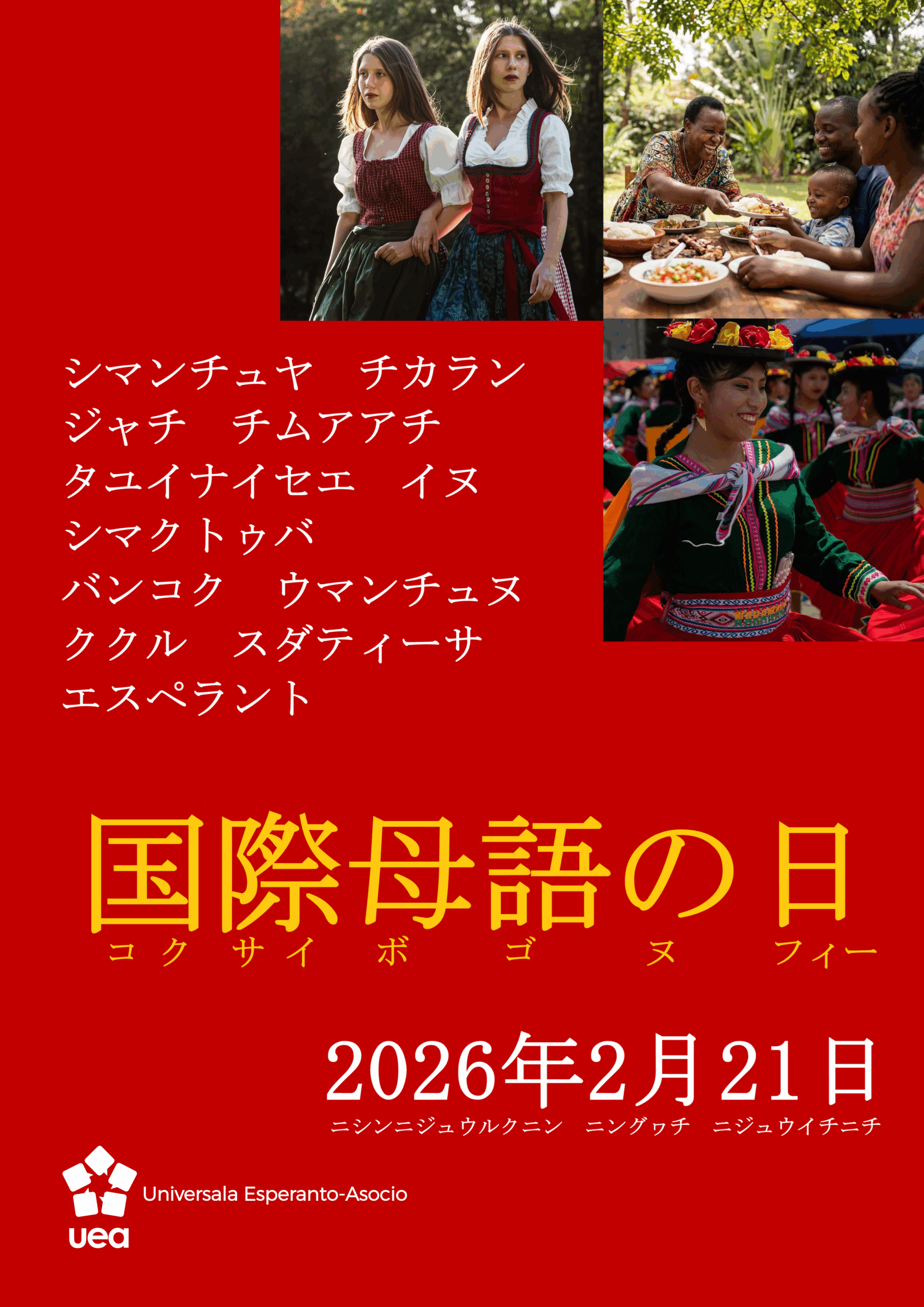 2026年「国際母語の日」ポスター | 一般財団法人日本エスペラント協会